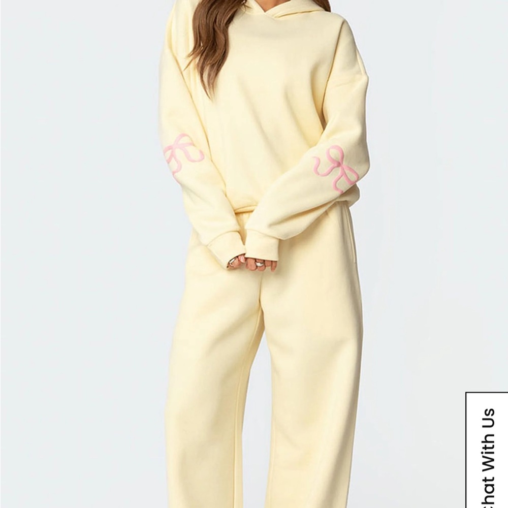 Edikted like new Yellow Hoodie and Sweatpants Set